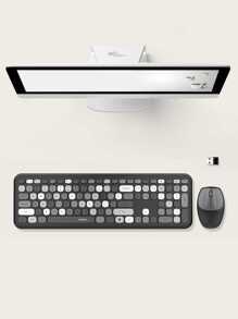 Mofii 666 Wireless Keyboard And Mouse Set, Ultra-Thin Round Cute Design, Suitable For Home And Office Wireless Typing, Compatible With Notebook External Devices.  , IPad Not Supported. - Grey - View 9