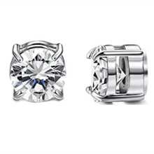 1pair Magnetic Earrings/cuff Clip For Men Non-piercing Punk Style Fake Ear Stud Jewelry