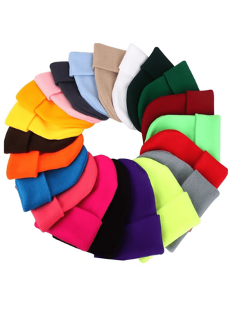 1顶男女通用Y2K风格纯色针织滑雪帽，糖果色，户外防风休闲保暖冬季针织帽，适合日常通勤。