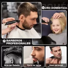 Máquina De Corte De Cabello Kemei Km-1071 Para Hombre - Negro - Ver 2