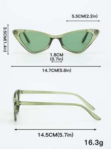 5副/套猫眼、椭圆、方形时尚眼镜，适合度假、运动、旅行、驾驶、海滩、节日、街头、钓鱼、户外活动、派对等场合。 - 彩色 - 查看 8