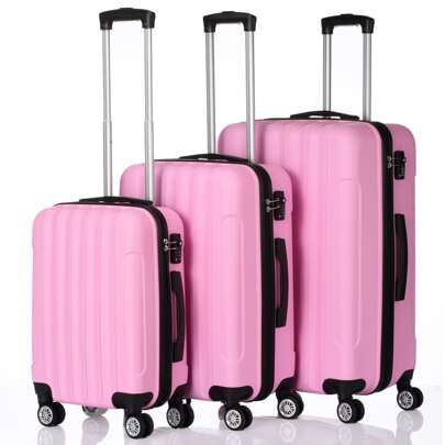3-In-1 Multifunctional Large Capacity Traveling Storage Suitcase Luggage Pink