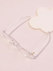 1入透明框架透鏡眼鏡,適用於日常穿戴和休閒活動 - 無色 - 查看 3