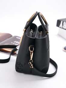 Minimalist Women Fashion Embroidered Handbag With Random Accessory Charm, Best Mother's Day Gifts Ever