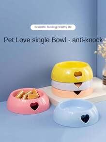 1pc Heart-Shaped Single Bowl Cat/Dog Lover Gift And Dog/Cat Mom Love Pet Food Bowl For Small, Medium & Large Dog Lover And Dog Mom Loves And Cat Lover And Cat Mom Loves
