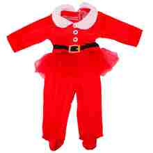 適用於春/秋/冬季的聖誕娃衣服,長袖聖誕老人服裝(不包括娃娃)