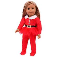 適用於春/秋/冬季的聖誕娃衣服,長袖聖誕老人服裝(不包括娃娃)