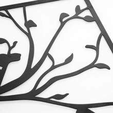 3 cái/bộ Cây đời Kim loại Treo tranh - Hoàn hảo Nhà  Trang trí , Phòng ngủ , Phòng khách , Văn phòng Đồ trang trí - Tuyệt vời Kim loại Cây Biểu tượng - Duy nhất Đồ trang trí treo - Hoàn hảo Tân gia Qủa tặng - màu đen - Xem 5