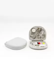 1set Convenient Mini Grey Sewing Box