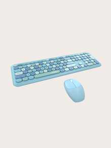 Mofii 666 Wireless Keyboard And Mouse Combo Set, Ultra-Thin Round Cute Design For Home & Office Typing, Compatible With Notebook Computers, Desktop Computers, Etc. (Not Compatible With IPhone, Apple Laptop, IPad) - Blue - View 7