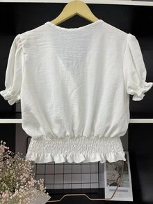 Women Tops - 白色 - 查看 3