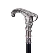 NAXUJI Silver Snake Head Anti-slip Metal Alloy Climbing Stick - Silver - View 5