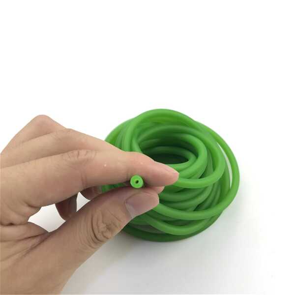 Yernea Green Natural Latex Rubber Tube For Slingshot With 0.5/1/2/3/4/5m Length And High Elasticity, Suitable For Hunting & Shooting (2mmx5mm / 0.08*0.2 Inch), Outdoor Sports Entertainment