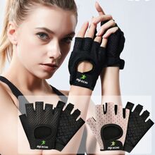 Breathable Cycling Gloves Fast-Drying Sports Fitness Half Finger Hand Protector Cover Unisex Non-Slip Riding Bike Gloves,Black Gloves, Gym - View 1