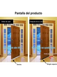 Guardapolvo Para Puertas Puerta Evita Insectos Y Polvo - Negro - Ver 3