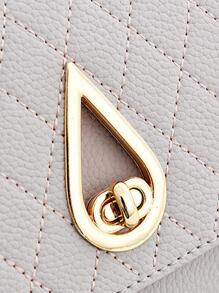 Lattice-Pattern Fashionable Ladies Handbag, Best Mother Day Gifts Ever - Grey - View 8