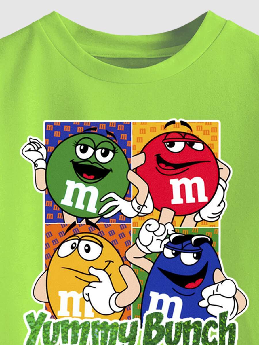 Kids Lunetas M&M T-Shirt - Lime Green - View 1