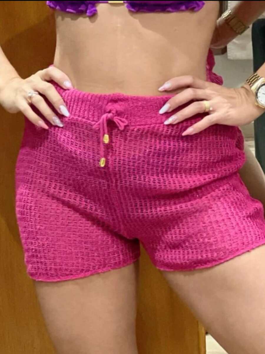 Women Shorts - Màu Hồng Tươi - Xem 1