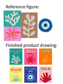 6 Chiếc Trừu Tượng Canvas Nghệ Thuật Treo Tường Poster Hiện Đại Đường San Hô In Hình Cho Phòng Khách Phòng Ngủ Văn Phòng 3 Kích Cỡ Không Gọng - Nhiều màu - Xem 12