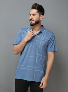 Men Polo Shirts - 藍色 - 查看 4