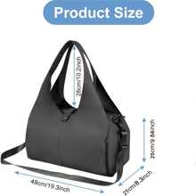 Gym Bag Travel Bag Women Men Travel Duffel Bag With Shoes Compartment Sports Gym Tote Bag Weekend Bag Overnight Bag Yoga Mat Bag For Swimming, Basketball Black