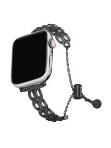 Compatible With Apple Watch Series 3/4/5/6/7/8/Se Stainless Steel Dual Loop Band - Black - View 1