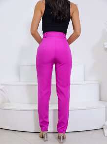 Women Pants - Rose Red - View 2