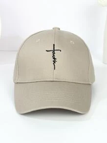 1頂中性信仰刺繡棒球帽,可調節的爸爸帽,嘻哈休閒帽 - 卡其色 - 查看 2