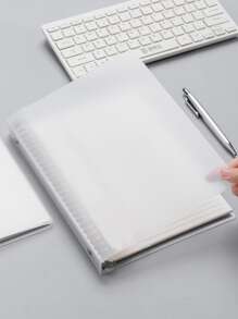 Folder Type Notebook. For Replacement Of Leaves. Agenda Sheets Size B5 Striped. - White - View 1