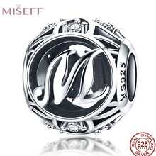 MISEFF 新款 1 件 925 纯银字母系列串珠手链女士礼物 DIY 珠宝制作女孩生日礼物情人节礼物儿童节礼物