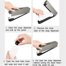 免打孔手掌肥皂按壓瓶掛壁式,按風格手動洗髮水沐浴露分配器適用於 - 黑色 - 查看 4