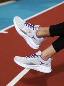 1Pair Women'S Casual Sports Shoes Tennis Shoes - White - View 1