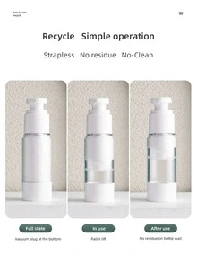 1 pezzo sottovuoto viaggio Bottiglia ricaricabile Set , tipo pressa portabile cosmetico Bottiglia spray Set per e cura della pelle Crema , disponibile in misure diverse ( 15ML , 30ML , 50ML , 80ML , 100ML )