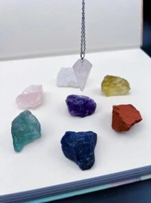 18pcs Healing Crystals Set Real Crystals And Healing Stones Kit Energy Crystals For Beginners Meditation Yoga 7 Natural Tumbled Crystals And 7 Raw Chakra Stones Rose Quartz Pendulum Fengshui Hand-Woven Nut Bag Velvet Bag Wooden Chest Box Set Best