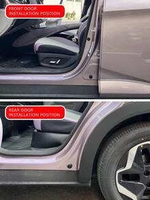 10 miếng đệm cửa xe màu đen giảm xóc, miếng đệm giảm tiếng ồn - màu đen - Xem 5