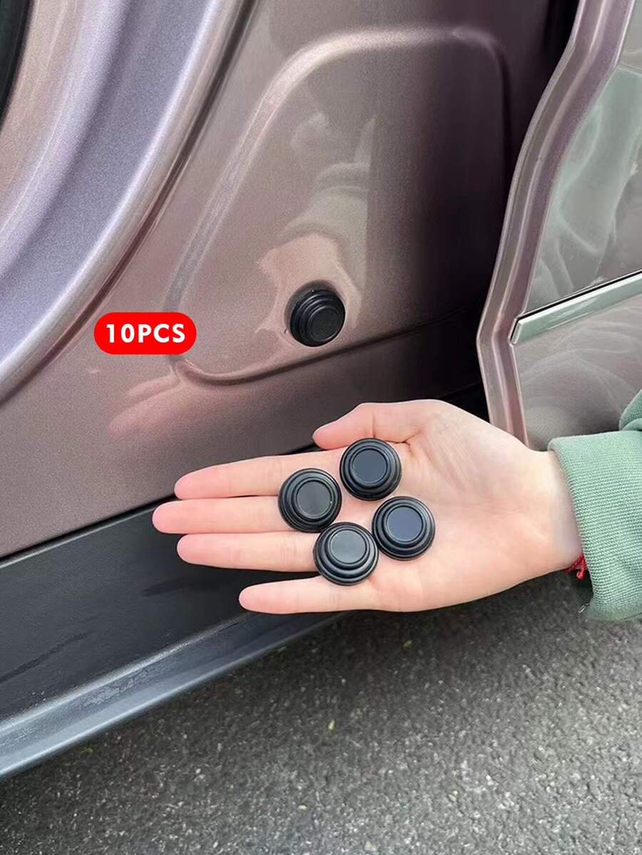 10 miếng đệm cửa xe màu đen giảm xóc, miếng đệm giảm tiếng ồn - màu đen - Xem 1