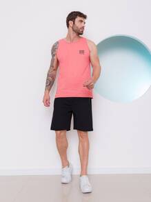 Men Tank Tops - Màu Hồng  San hô - Xem 1