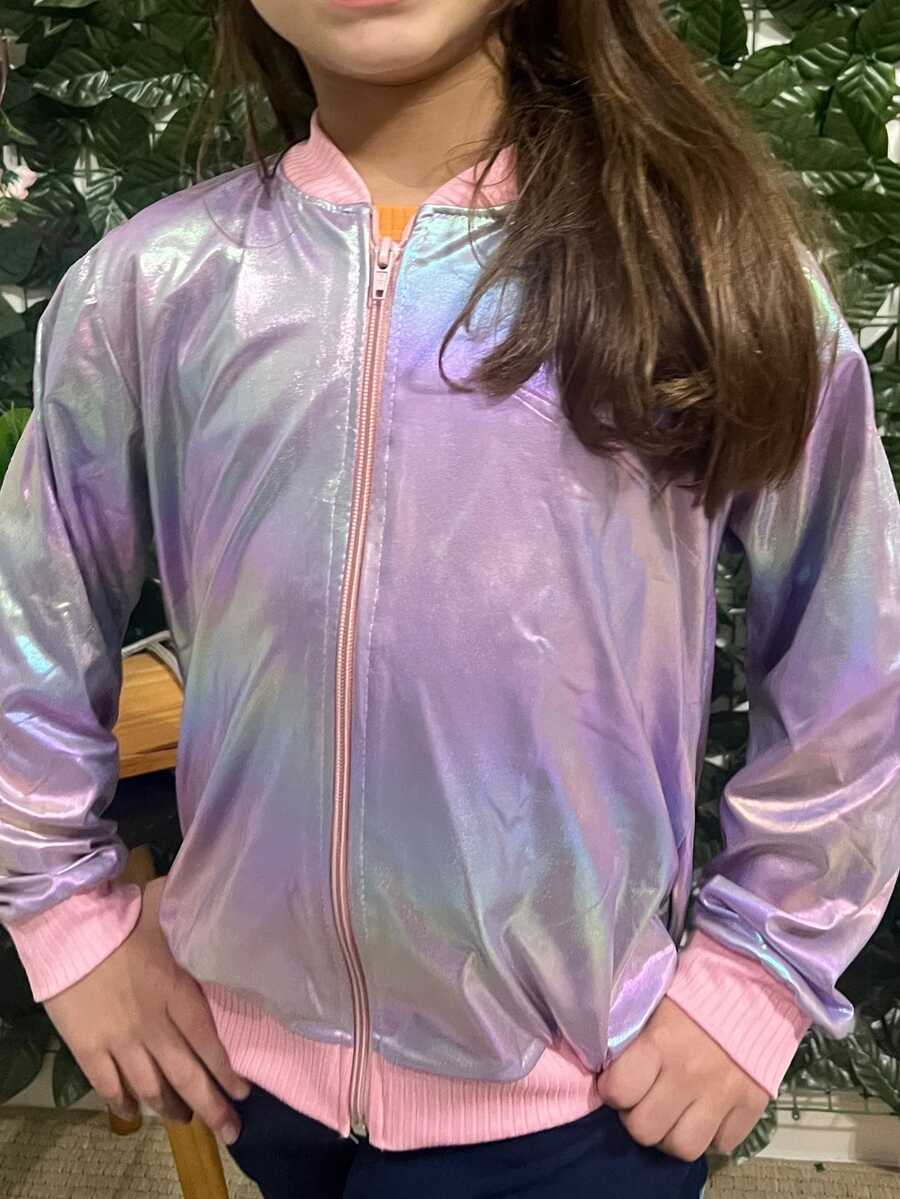 Young Girls Jackets - 藕粉色 - 查看 1