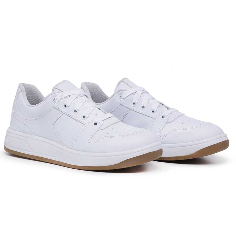 Women Wedge Sneakers - 白色 - 查看 1