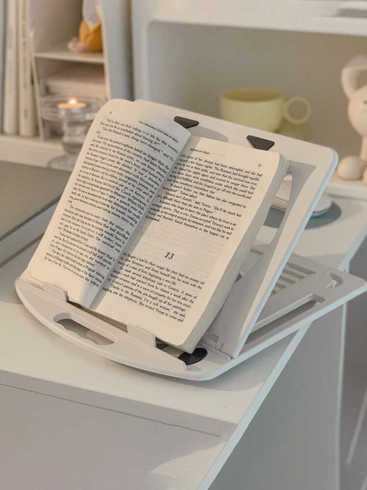 1pc Laptop Stand, Portable Ergonomic Notebook Stand Mount, Desk Holder Bracket, Adjustable Height And Angle Back To School - White - View 5