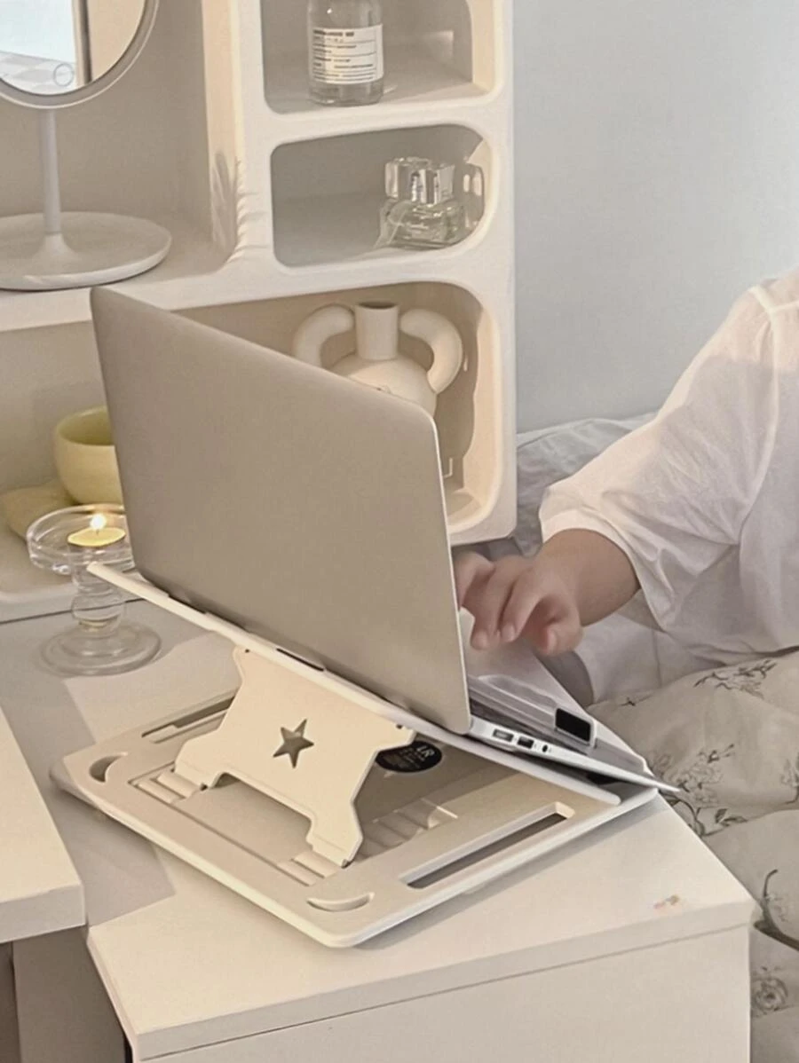 1pc Laptop Stand, Portable Ergonomic Notebook Stand Mount, Desk Holder Bracket, Adjustable Height And Angle Back To School