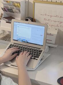 1pc Laptop Stand, Portable Ergonomic Notebook Stand Mount, Desk Holder Bracket, Adjustable Height And Angle Back To School