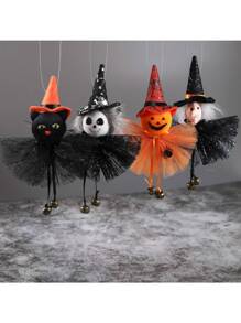 1個萬聖節裝飾party Bar裝飾南瓜spooky Black Cat Charm Scary Charm包包吊飾,鑰匙扣