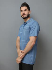 Men Polo Shirts - 藍色 - 查看 6