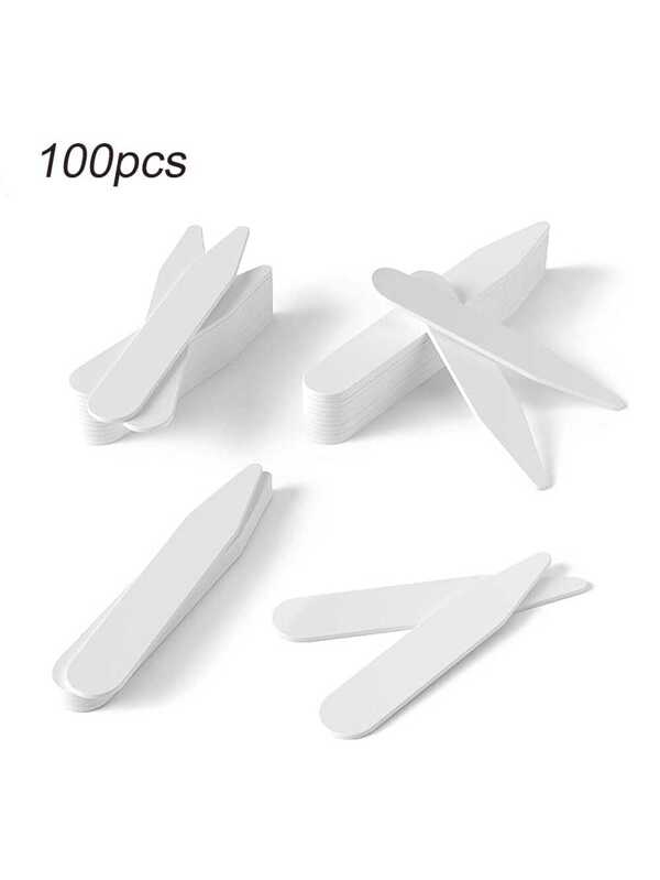 100pcs قميص PVC دعم عنق، بقاء عنق بلاستيك للرجال القميصات، الملحقات، المهرجان، هدية التخرج، الملحظات