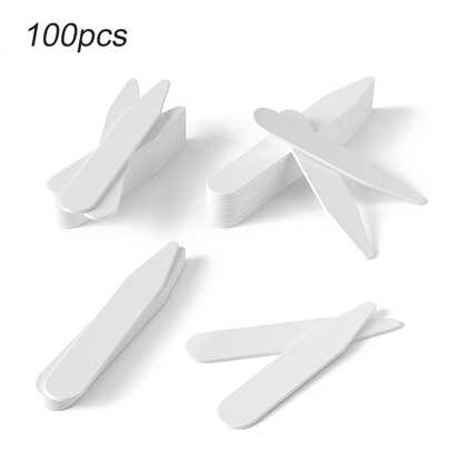 100pcs Pvc Shirt Collar Support, Plastic Collar Stays For Men Shirts