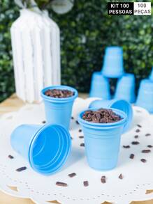 100pçs Copinho 60ml Brigadeiro docinhos Colorido Biodegradavel - Azul bebê - Visão 1