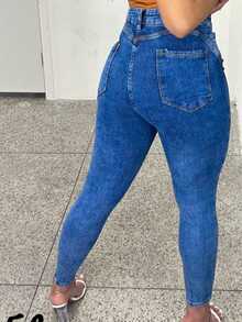 Women Jeans - Màu xanh lam - Xem 2