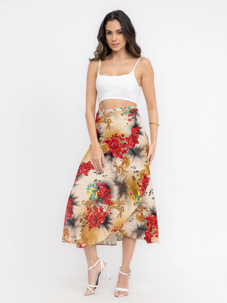 Women Skirts - Red - View 1