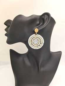 Bông tai lủng lẳng - trắng - Xem 5